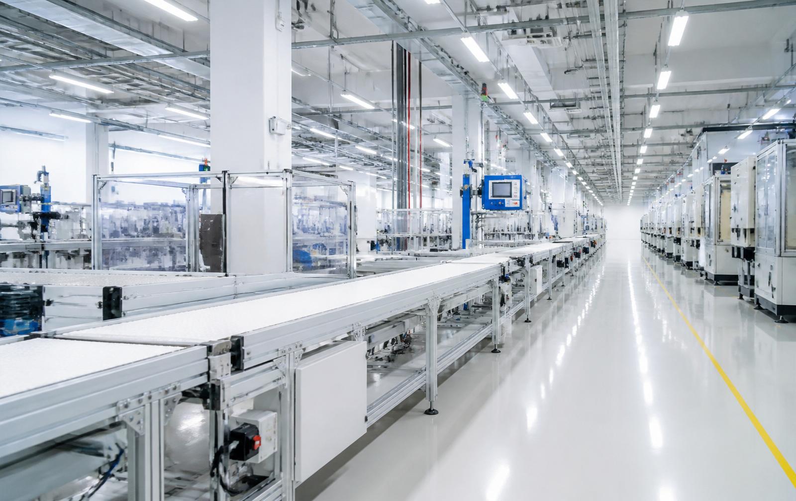 Production line inside an Indian industrial manufacturing plant
